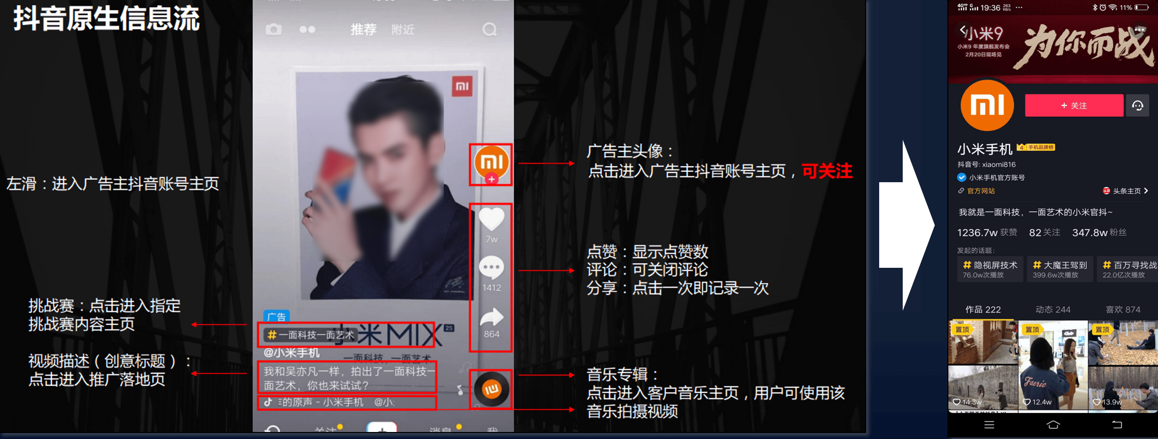 信息流引導關注帳號