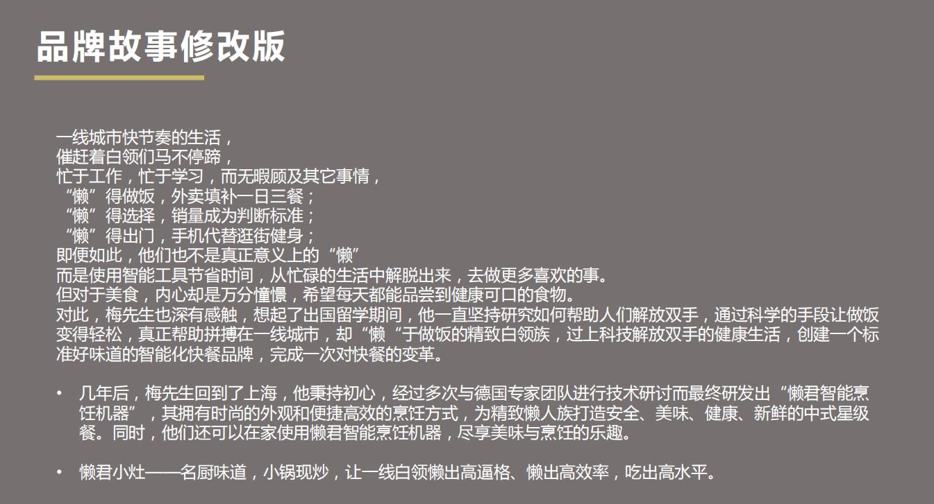 懶君小灶AI烹飪機餐飲品牌營銷策劃